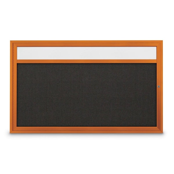 Slim Enclosed Corkboard, 30"x36", Black Alum Frame/Cork